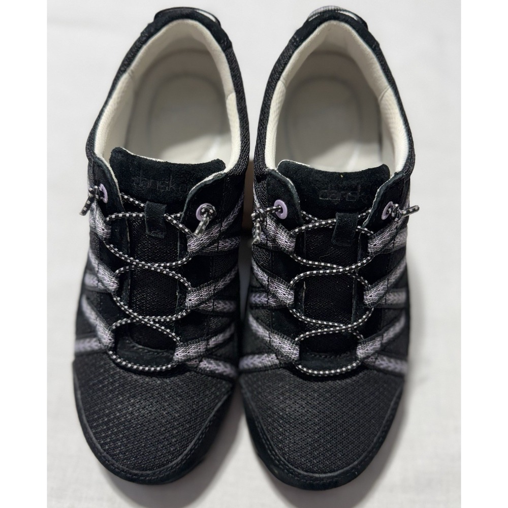 Dansko Harlyn Black Suede Mesh Bungee Walking Shoes Women's Size 36W (US 5.5-6)